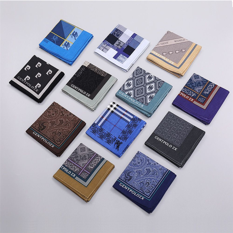 3Pcs Men's Pure Cotton Printed - مراجعة Handkerchief Cotton Men وسعره