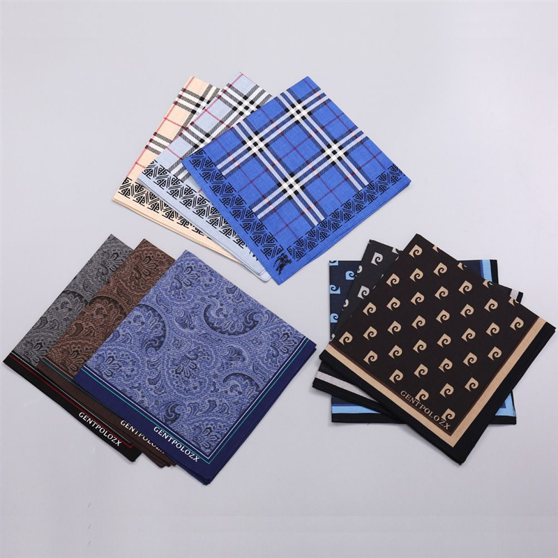 3Pcs Men's Pure Cotton Printed - مراجعة Handkerchief Cotton Men وسعره
