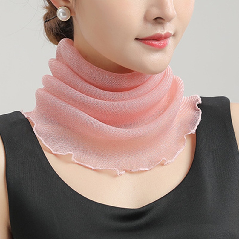 Spring Summer Chiffon Neck Col - مراجعة Face Scarf Mask وسعره