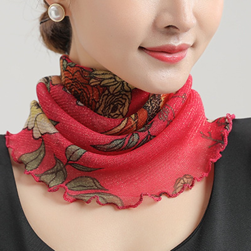 Spring Summer Chiffon Neck Col - مراجعة Face Scarf Mask وسعره