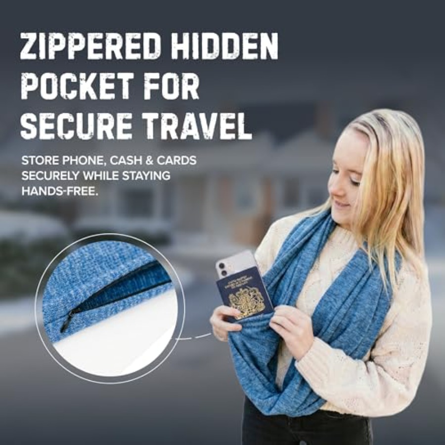 Infinity Travel Scarf Loop wit - مراجعة Infinity Scarf Knit وسعره