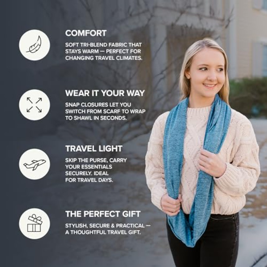 Infinity Travel Scarf Loop wit - مراجعة Infinity Scarf Knit وسعره