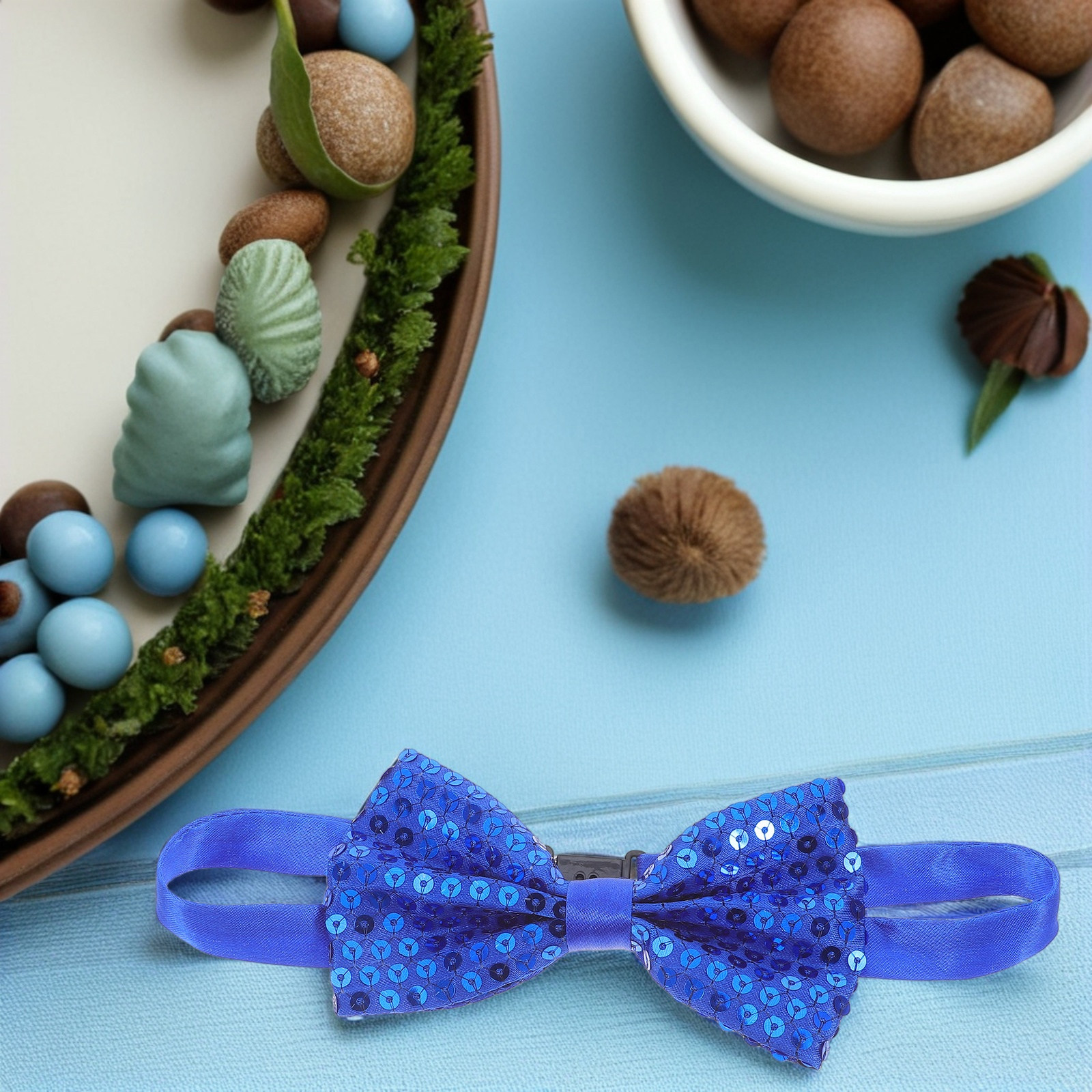5Pcs Children's Sequin Bow Tie - مراجعة Bow Tie Pre Tied وسعره