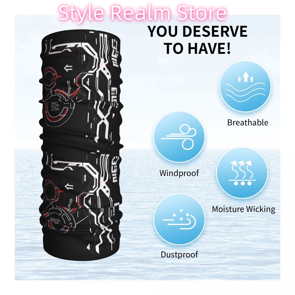 Custom Japanese Tokyo Flower T - مراجعة Neck Warmer Tube وسعره