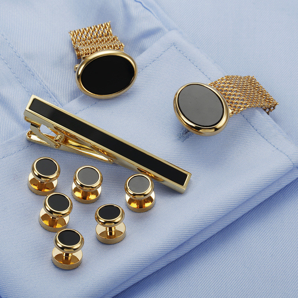 VAGULA New 9PCS Cuff links Tie - مراجعة Tie Bar Set Gift وسعره