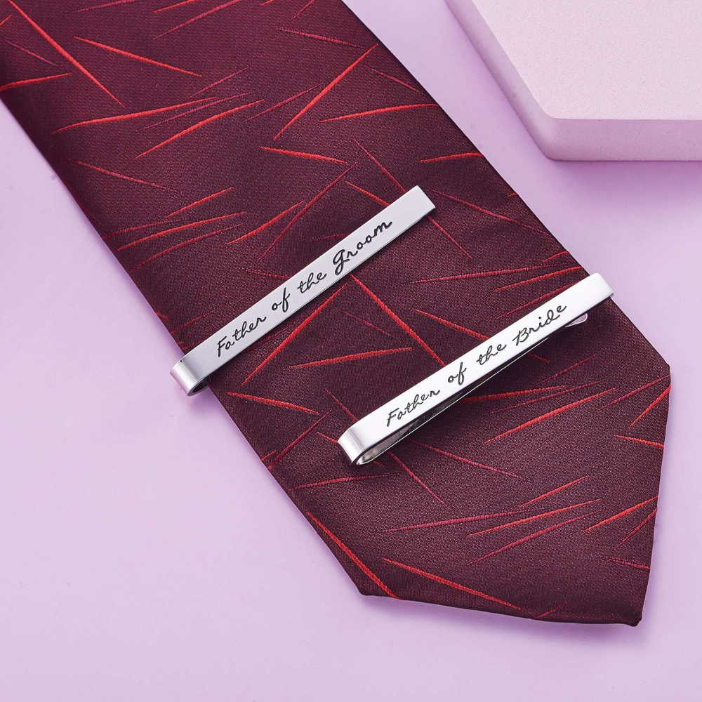 Father of The Groom Father of  - مراجعة Tie Bar Set Gift وسعره