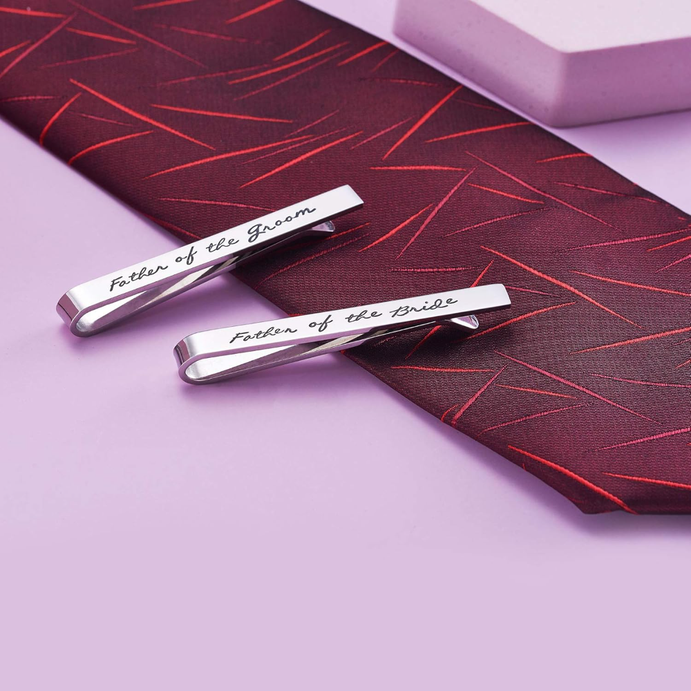 Father of The Groom Father of  - مراجعة Tie Bar Set Gift وسعره