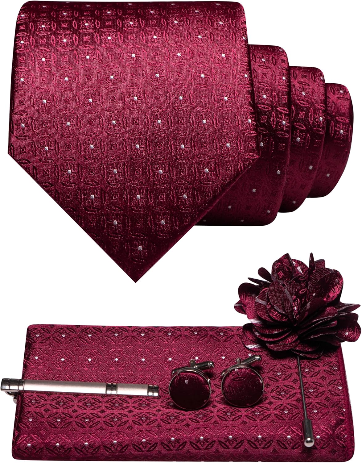 5PCS Men's Tie Set with Pocket - مراجعة Pocket Square Set وسعره