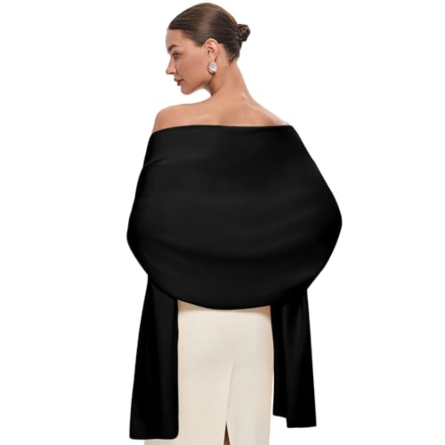 PULI Women's Pashmina Shawl Wr - مراجعة Pashmina Wrap Large وسعره