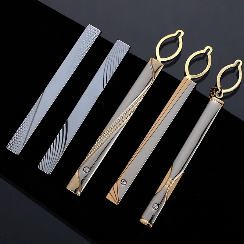 Men Metal Simple Necktie Buckl - مراجعة Tie Clip Silver وسعره