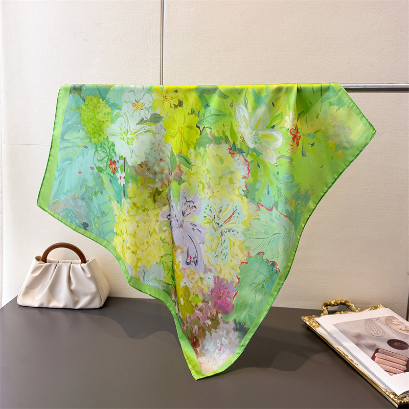 70*70cm Square Silk Scarf for  - مراجعة Ascot Neck Scarf وسعره