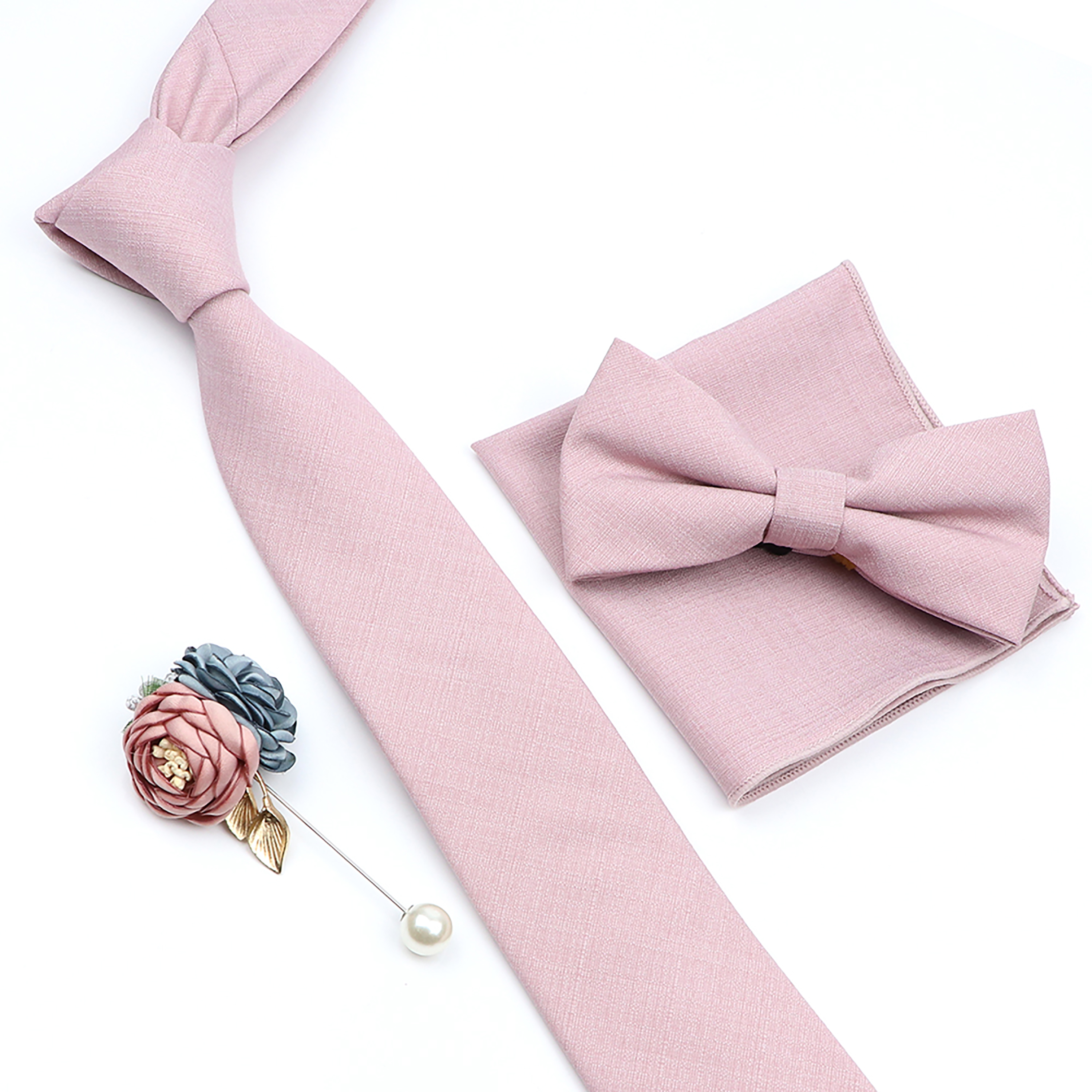 Beautiful Solid Color Tie Broo - مراجعة Skinny Tie Men وسعره