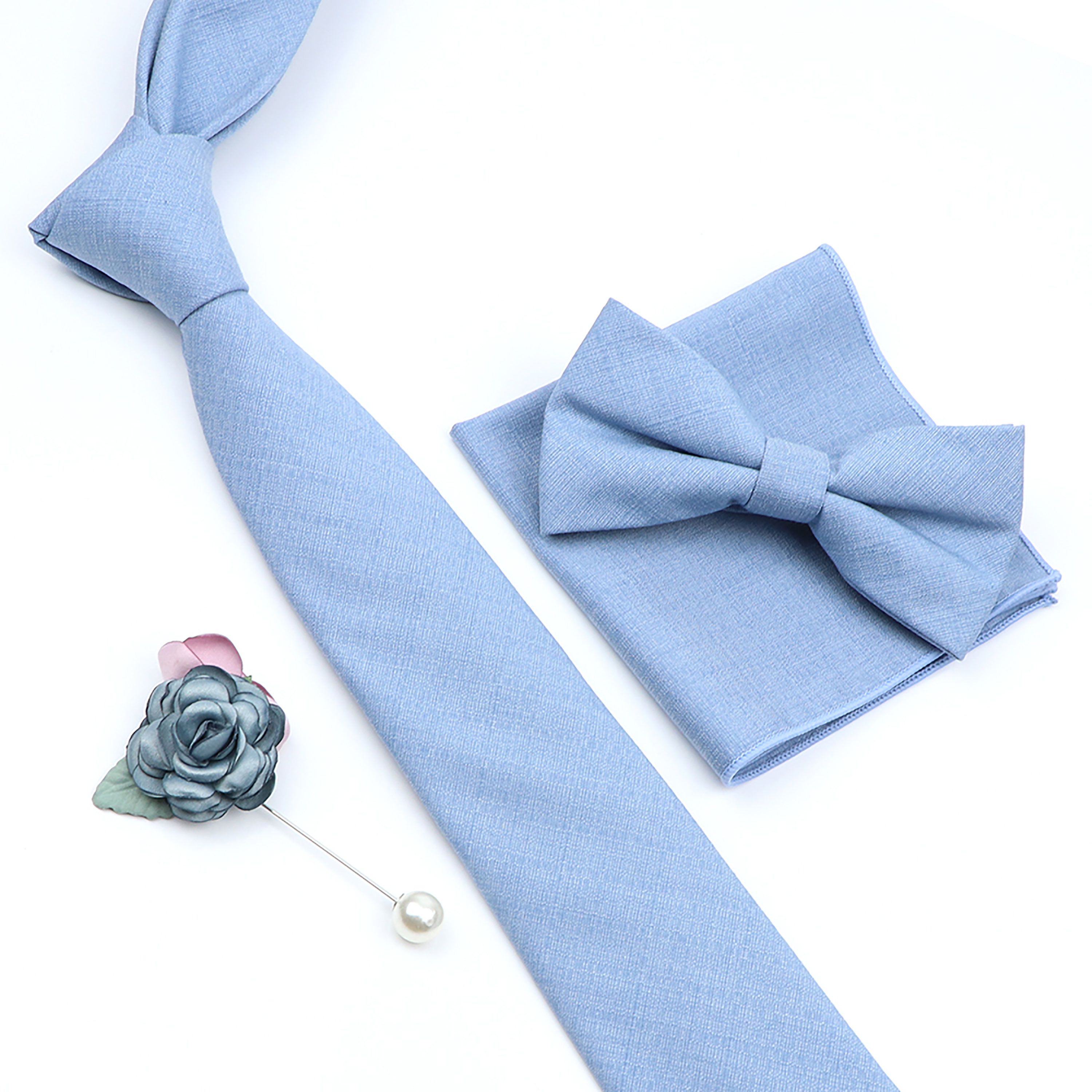 Beautiful Solid Color Tie Broo - مراجعة Skinny Tie Men وسعره