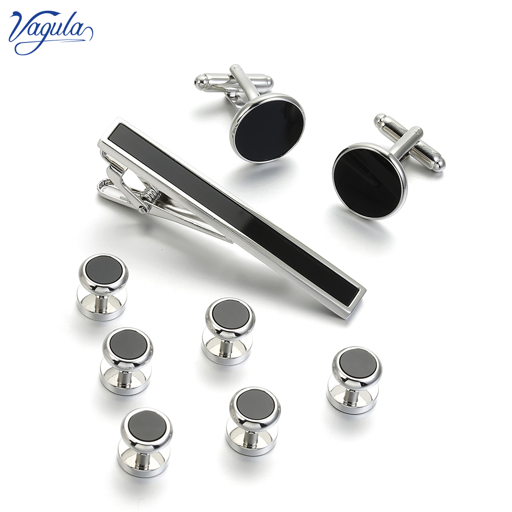 VAGULA 9 PCS Tie bar Cuff link - مراجعة Tie Bar Set Gift وسعره
