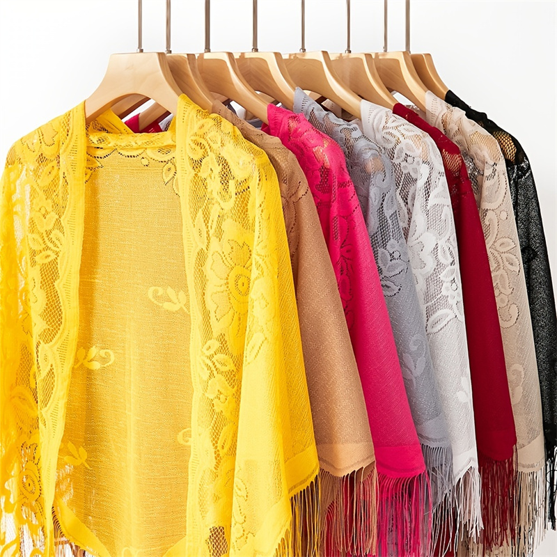 New Embroidery Lace Scarf Shaw - مراجعة Stole Wedding Shawl وسعره