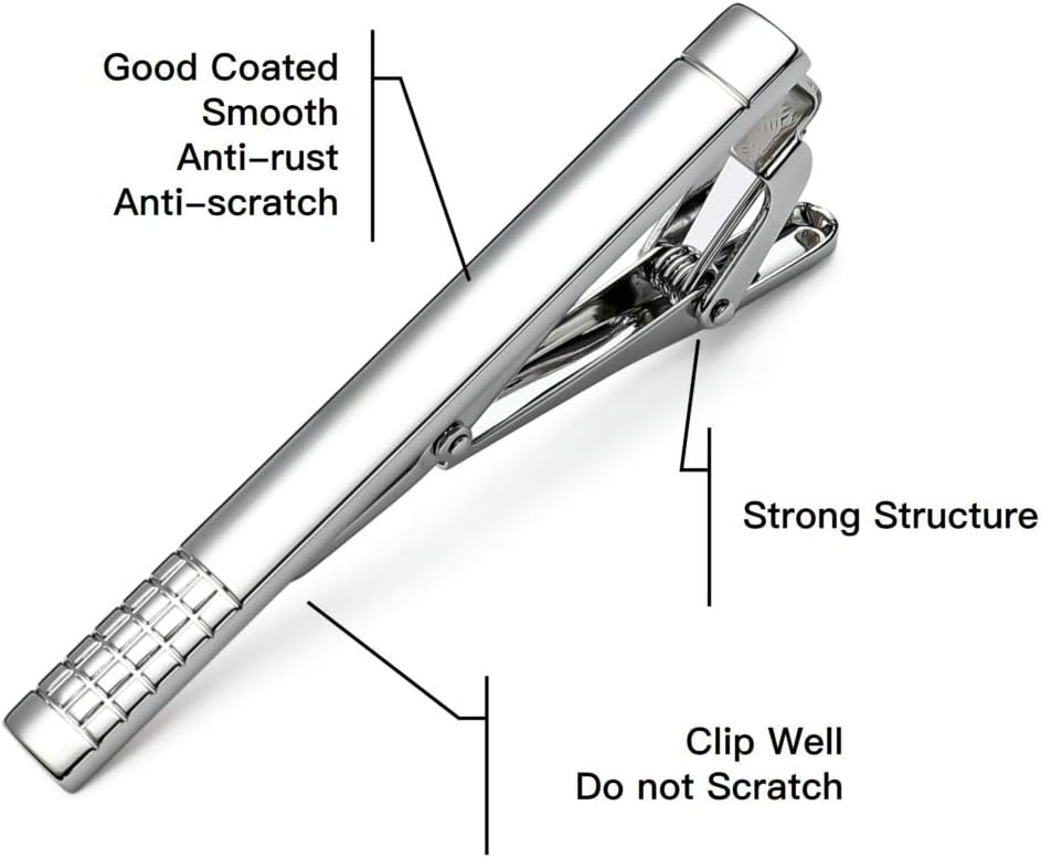 Classic Silver Tie Bar Set for - مراجعة Tie Bar Set Gift وسعره