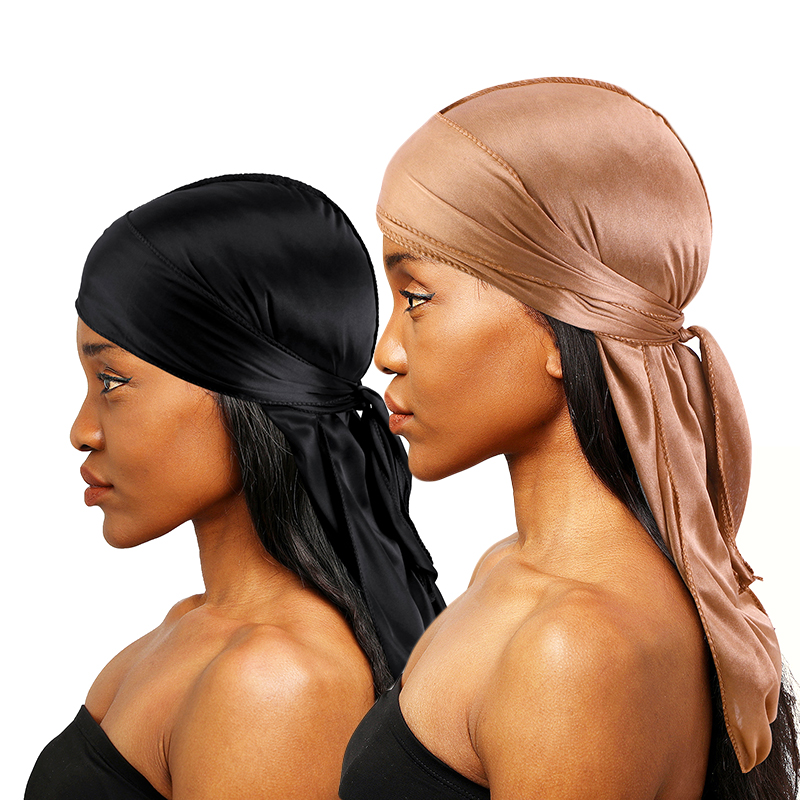 2 pcs Silky Satin Durags for M - مراجعة Bandana Doo Rag وسعره