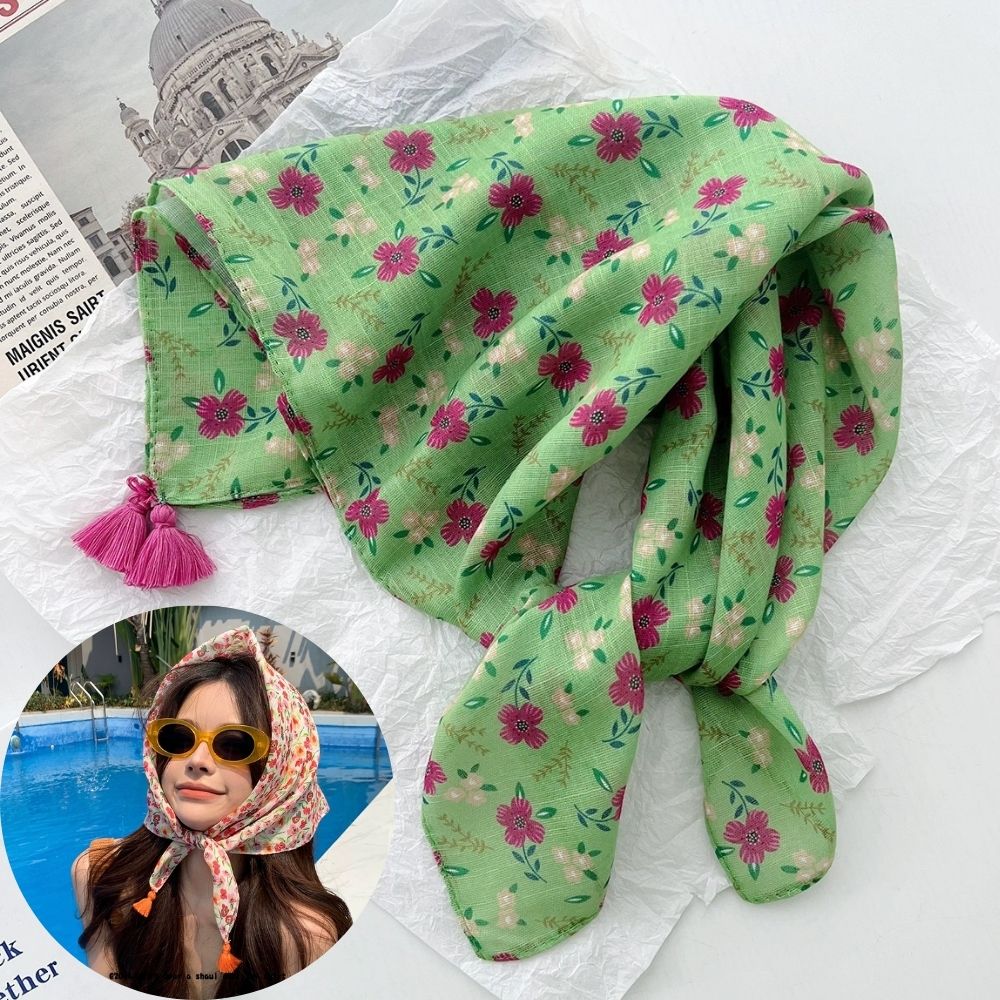 Summer Scarf Colorful Flower P - مراجعة Bandana Cotton وسعره