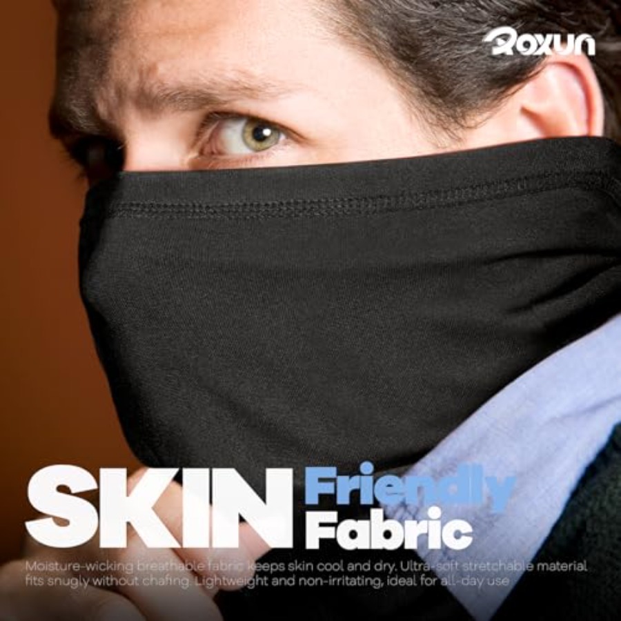 ROXUN 4 Pack Neck Gaiter, Cool - مراجعة Face Scarf Mask وسعره
