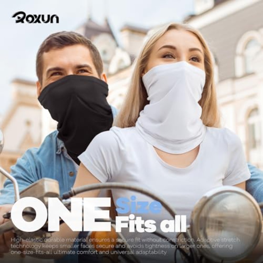 ROXUN 4 Pack Neck Gaiter, Cool - مراجعة Face Scarf Mask وسعره