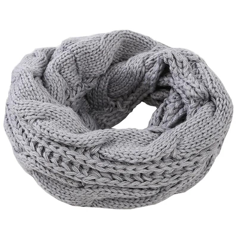 Men Women Boys Girls Thick Rib - مراجعة Infinity Scarf Knit وسعره