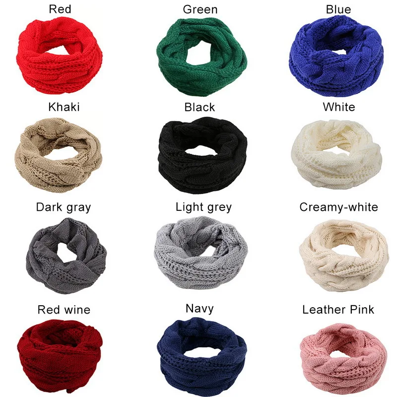Men Women Boys Girls Thick Rib - مراجعة Infinity Scarf Knit وسعره