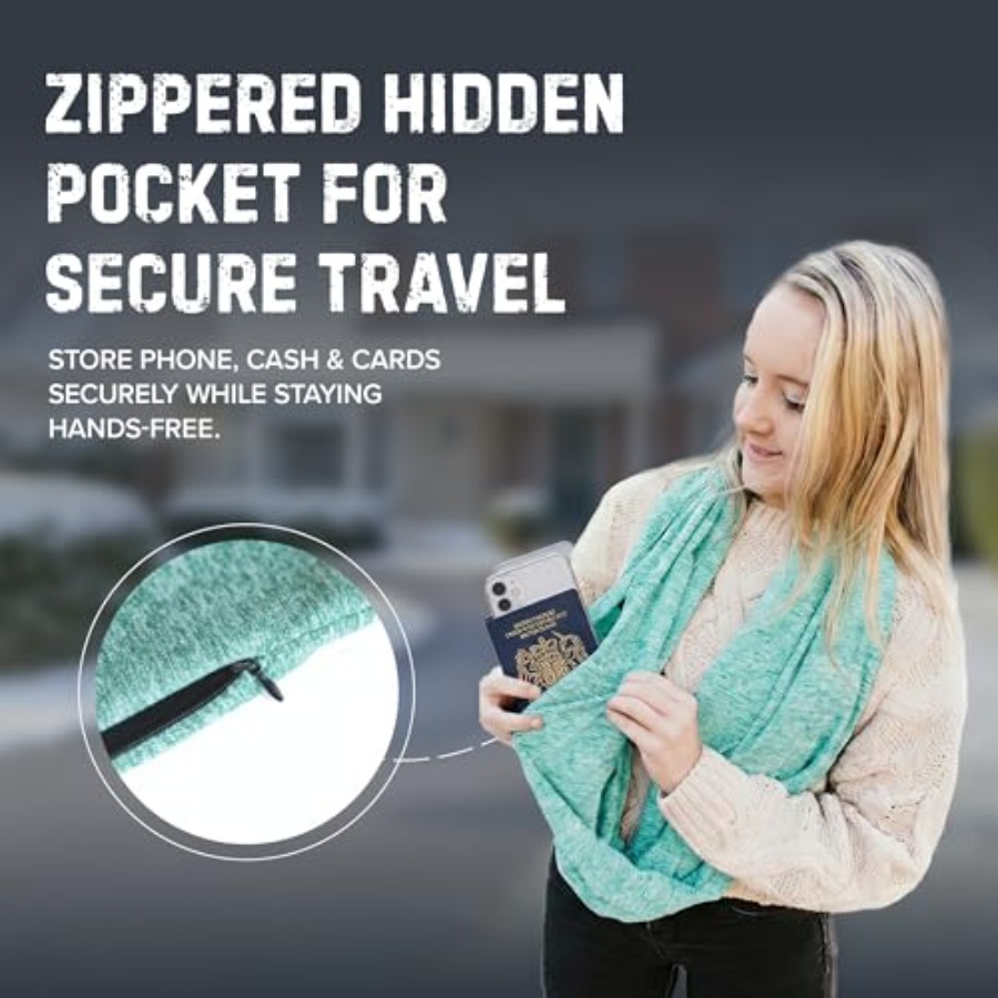 Infinity Travel Scarf Loop wit - مراجعة Infinity Scarf Knit وسعره