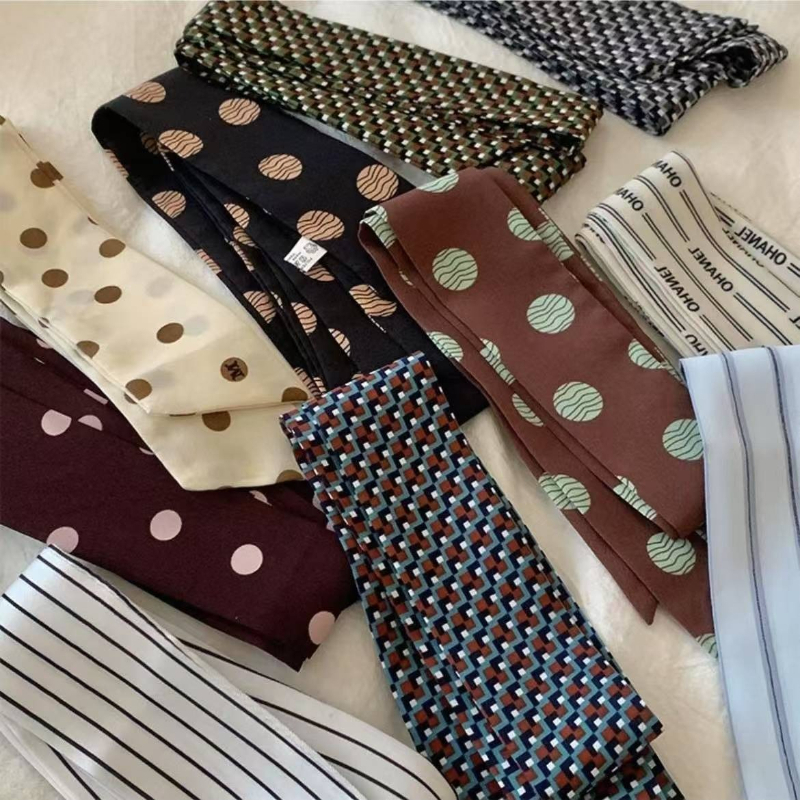 Polka Dot and Striped Print Sc - مراجعة Silk Tie Striped وسعره