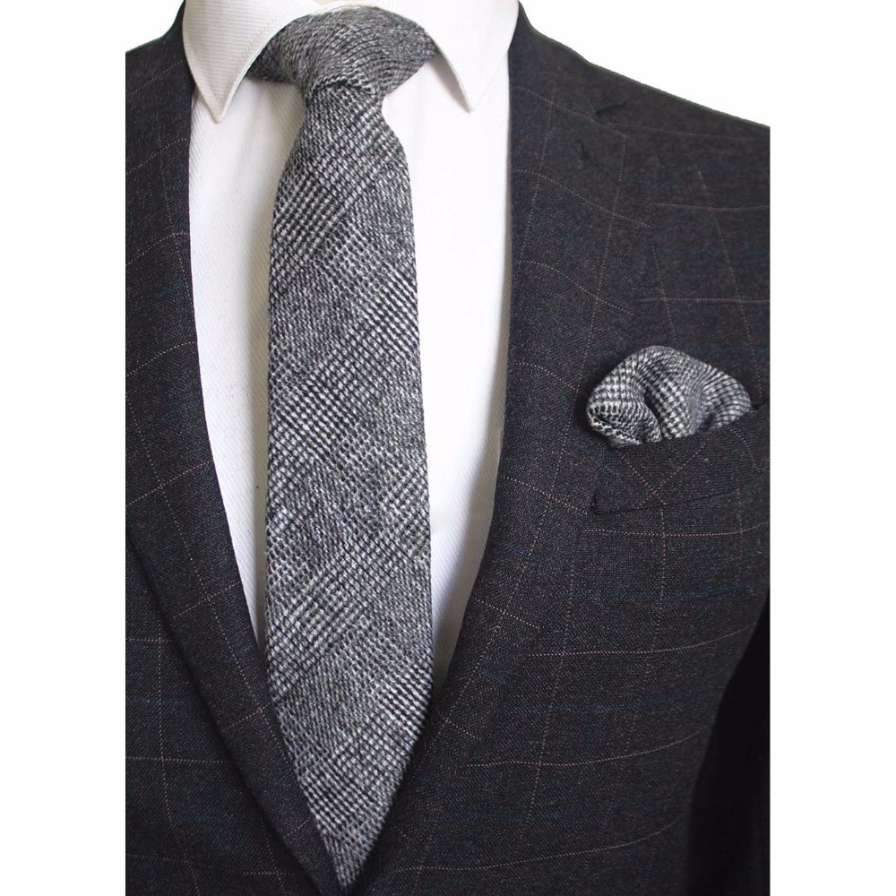 Ricnais 8cm Wool Necktie Solid - مراجعة Handkerchief Cotton Men وسعره
