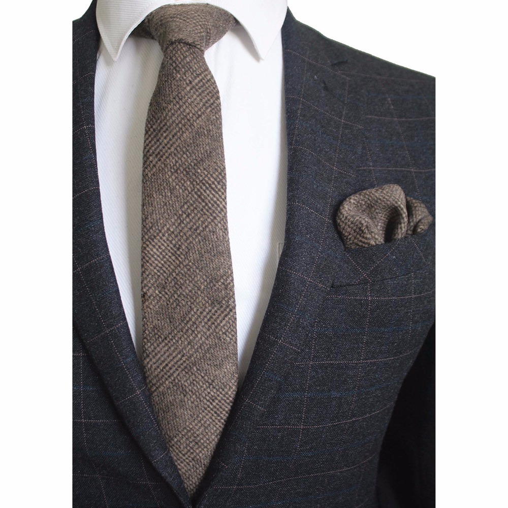 Ricnais 8cm Wool Necktie Solid - مراجعة Handkerchief Cotton Men وسعره