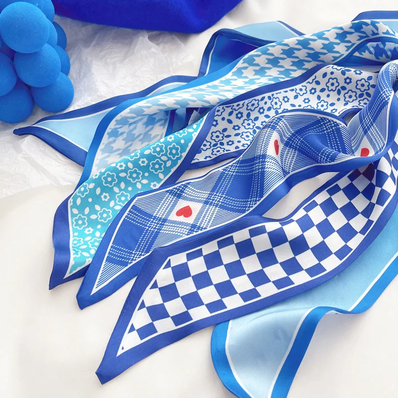 Klein blue silk scarf new chec - مراجعة Silk Tie Striped وسعره