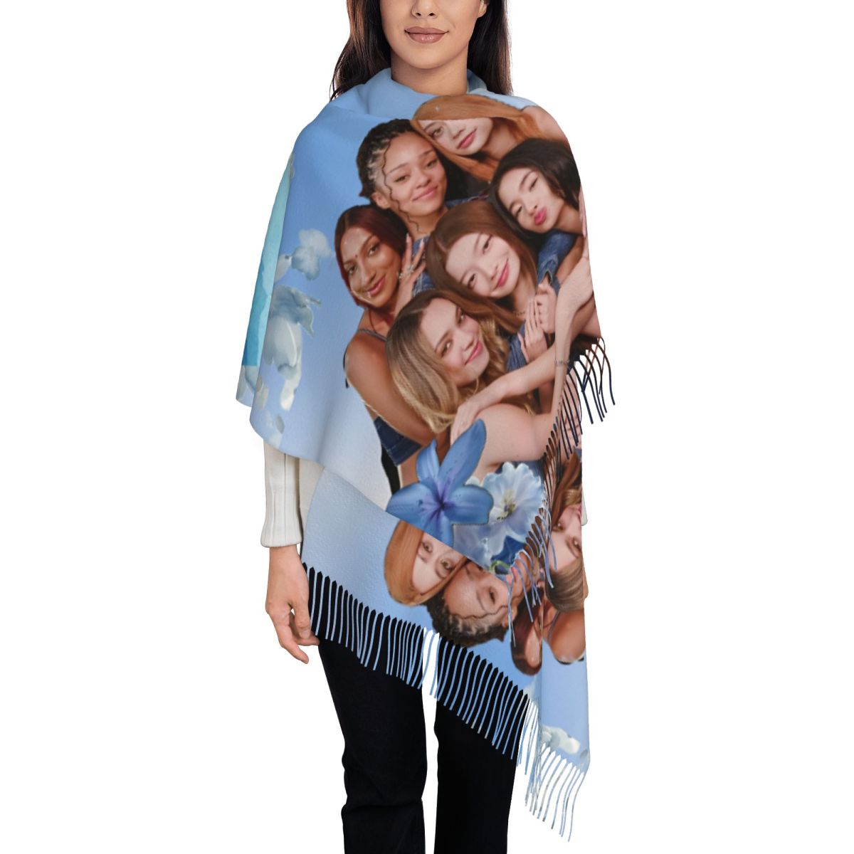 Katseye Kpop Scarf for Women W - مراجعة Pashmina Wrap Large وسعره
