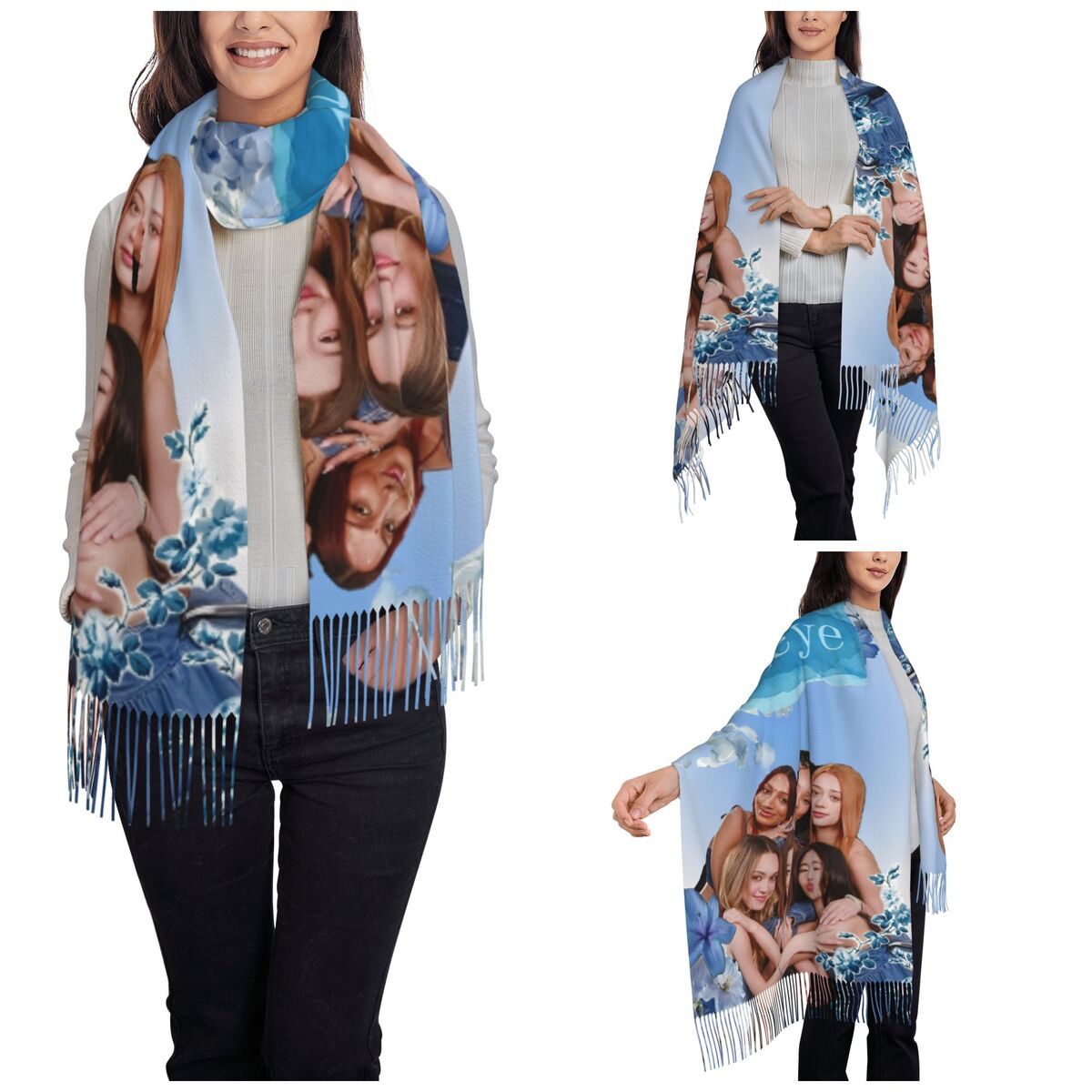 Katseye Kpop Scarf for Women W - مراجعة Pashmina Wrap Large وسعره