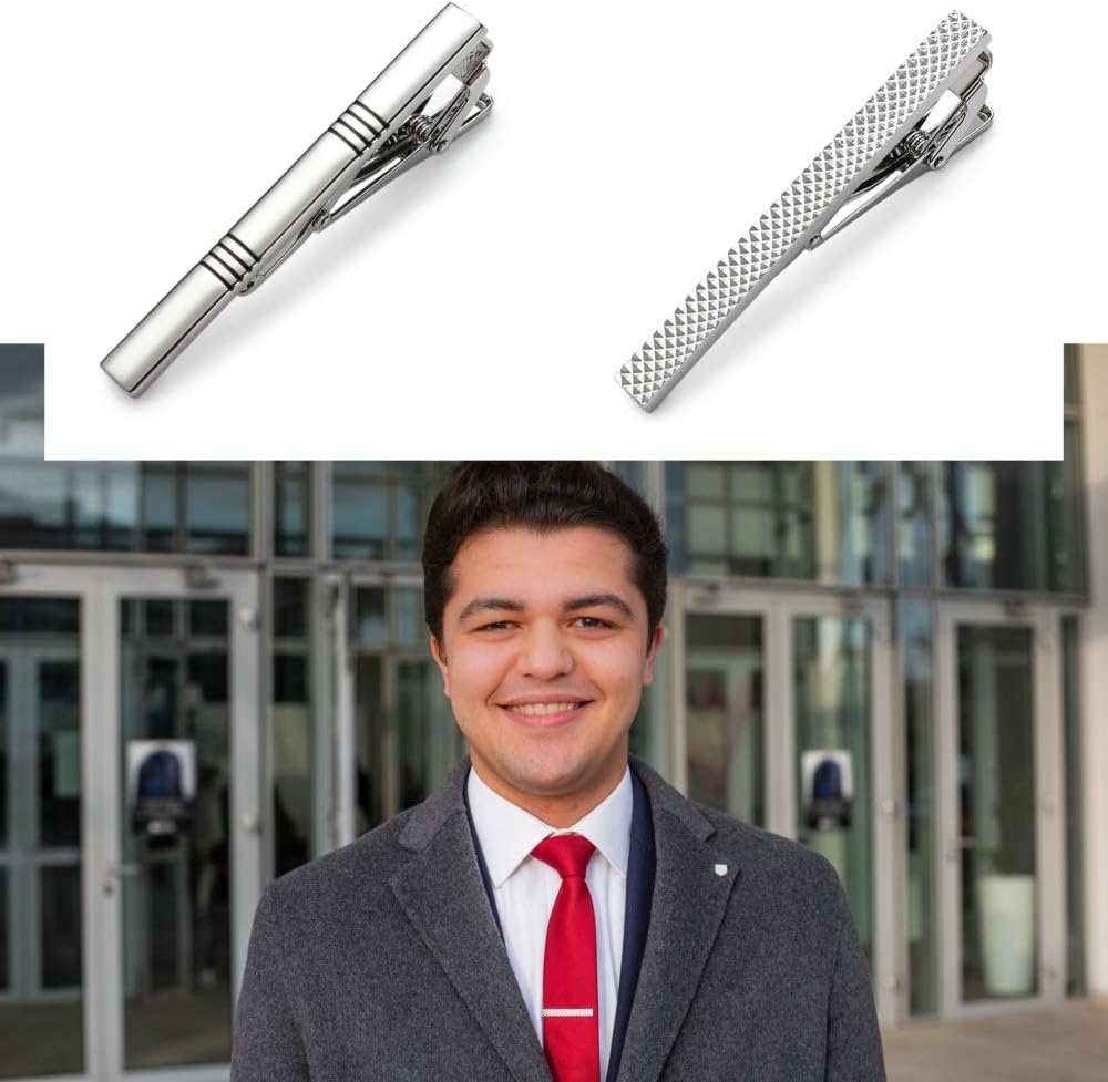 Tie Clips for Men, Classic Sty - مراجعة Tie Bar Set Gift وسعره