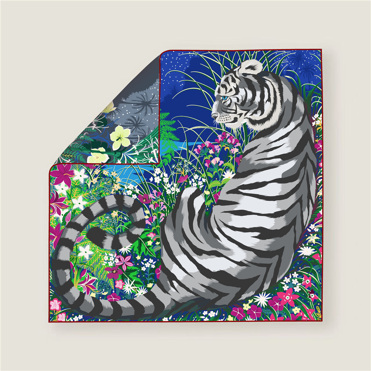 70CM Curled Edge Twill Silk Sq - مراجعة Scarf Silk Square وسعره