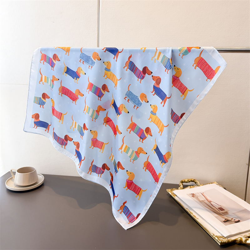 Ladies Cotton Dog Printed Squa - مراجعة Bandana Cotton وسعره
