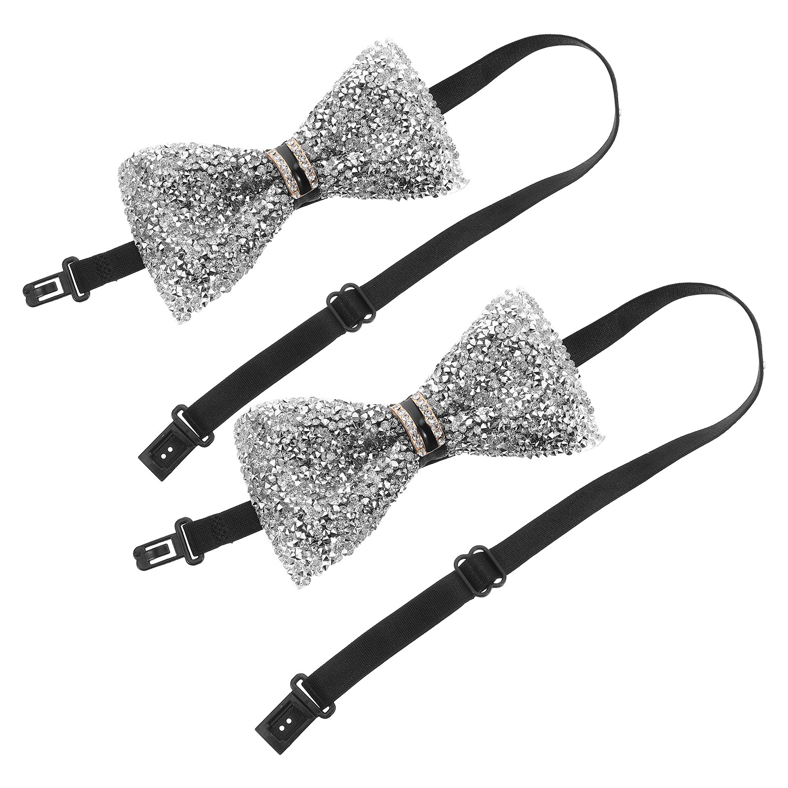 2Pcs Children Bow Tie Crystal  - مراجعة Bow Tie Pre Tied وسعره