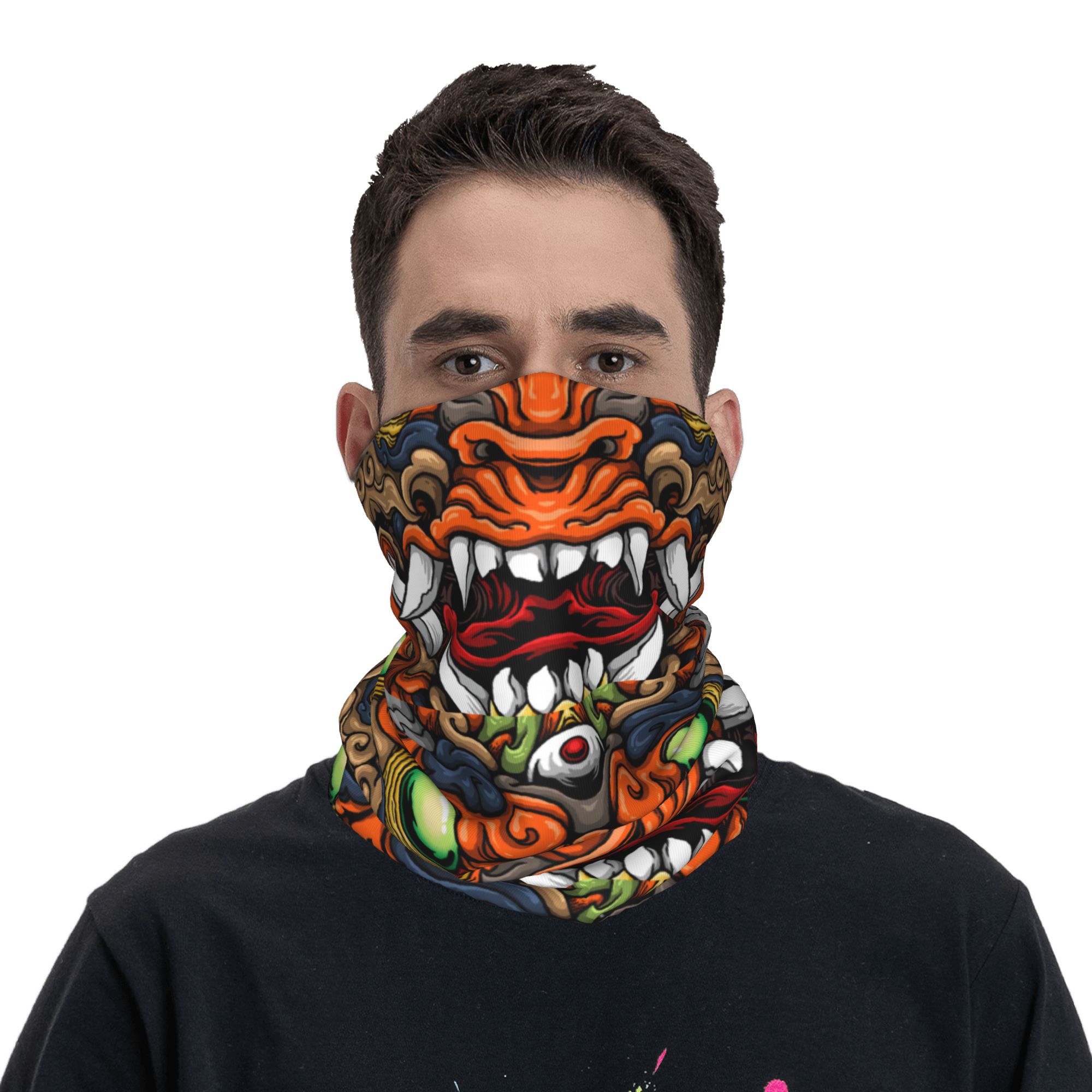 Custom Samurai Demon Oni Winte - مراجعة Neck Warmer Tube وسعره