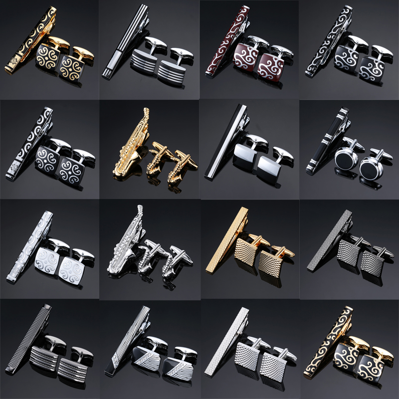 High Quality Cuff links neckti - مراجعة Tie Bar Set Gift وسعره