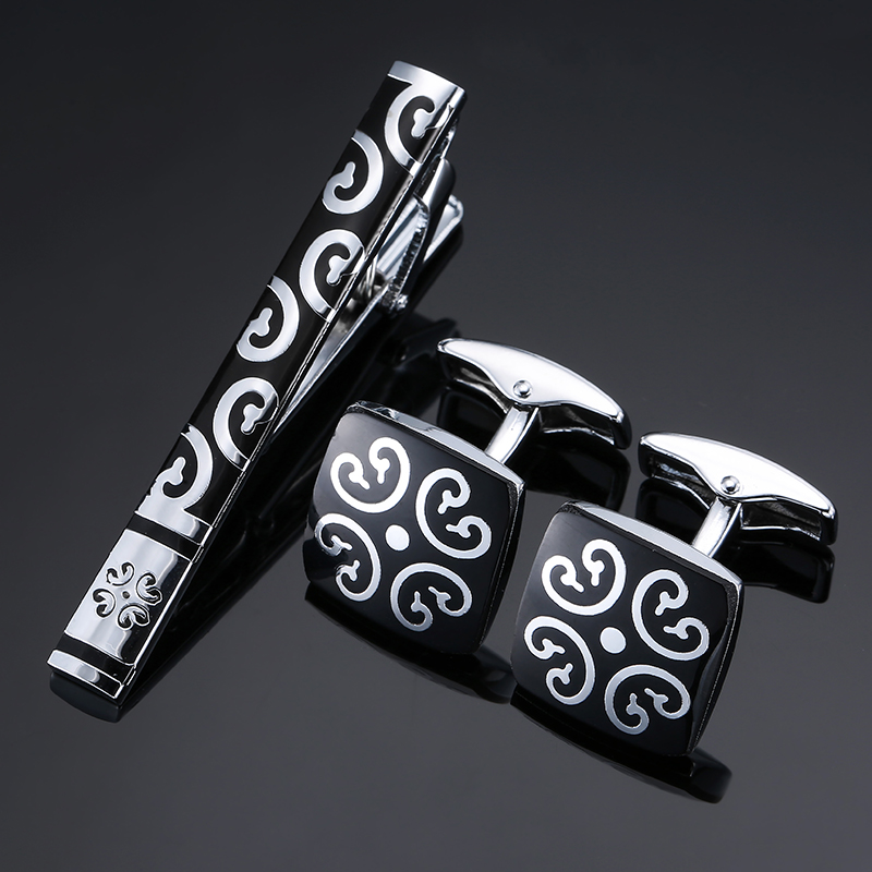High Quality Cuff links neckti - مراجعة Tie Bar Set Gift وسعره