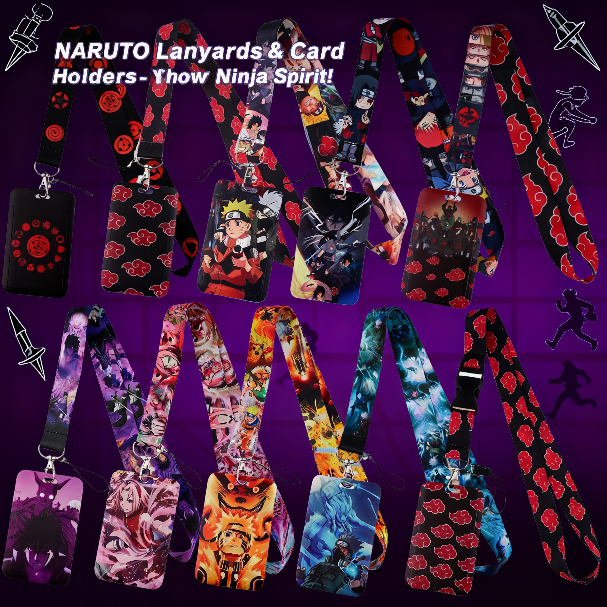 Japanese Anime Red Clouds Busi - مراجعة Lanyard Badge Holder وسعره