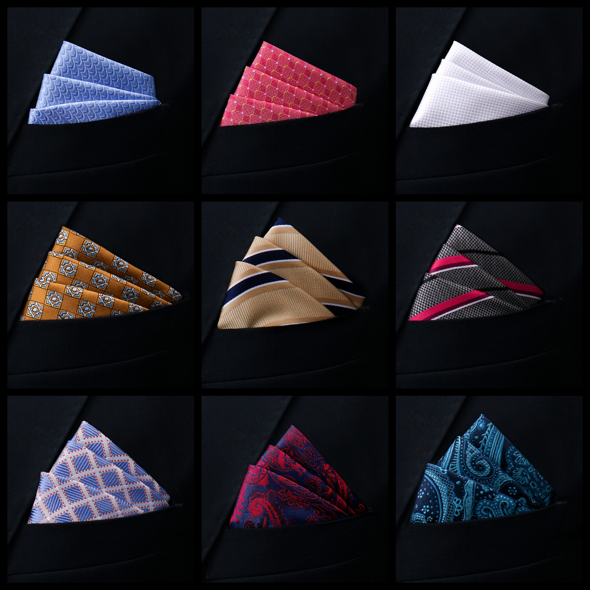 New Style Handkerchief Hot sal - مراجعة Pocket Square Set وسعره