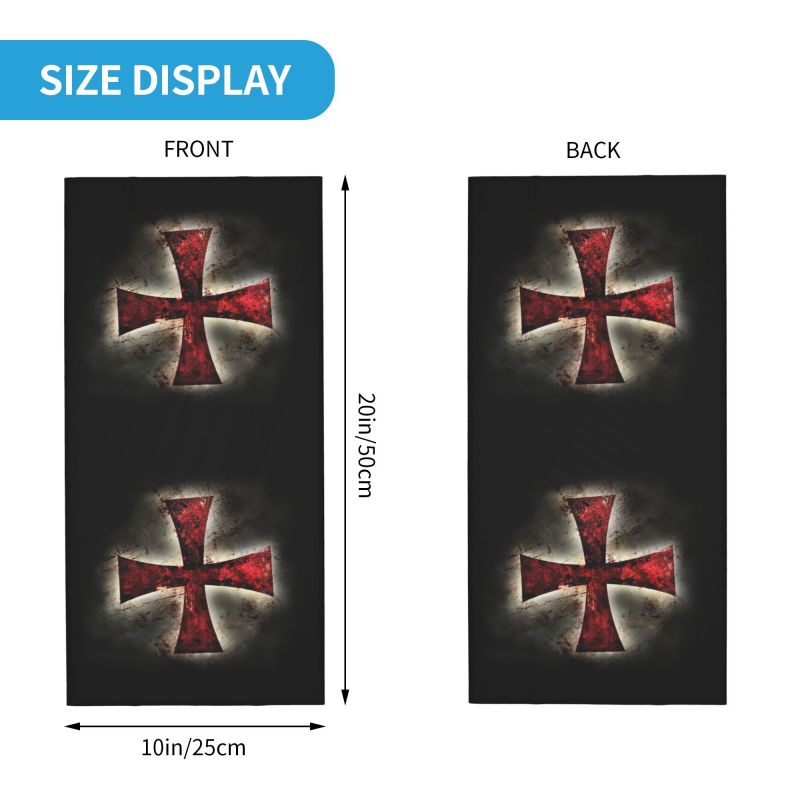 Custom Knights Templar Flag Ba - مراجعة Neck Warmer Tube وسعره