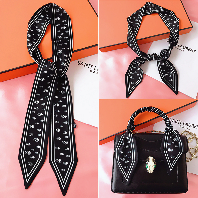 115cm Tied bag Handle silk sca - مراجعة Silk Tie Striped وسعره