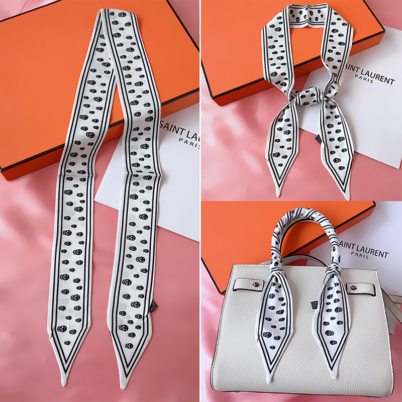 115cm Tied bag Handle silk sca - مراجعة Silk Tie Striped وسعره